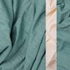 Turquoise Green with Powder White piping